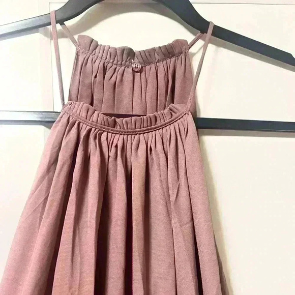 Everly High Neck Mauve Maxi Dress - Size M - Picture 6 of 7